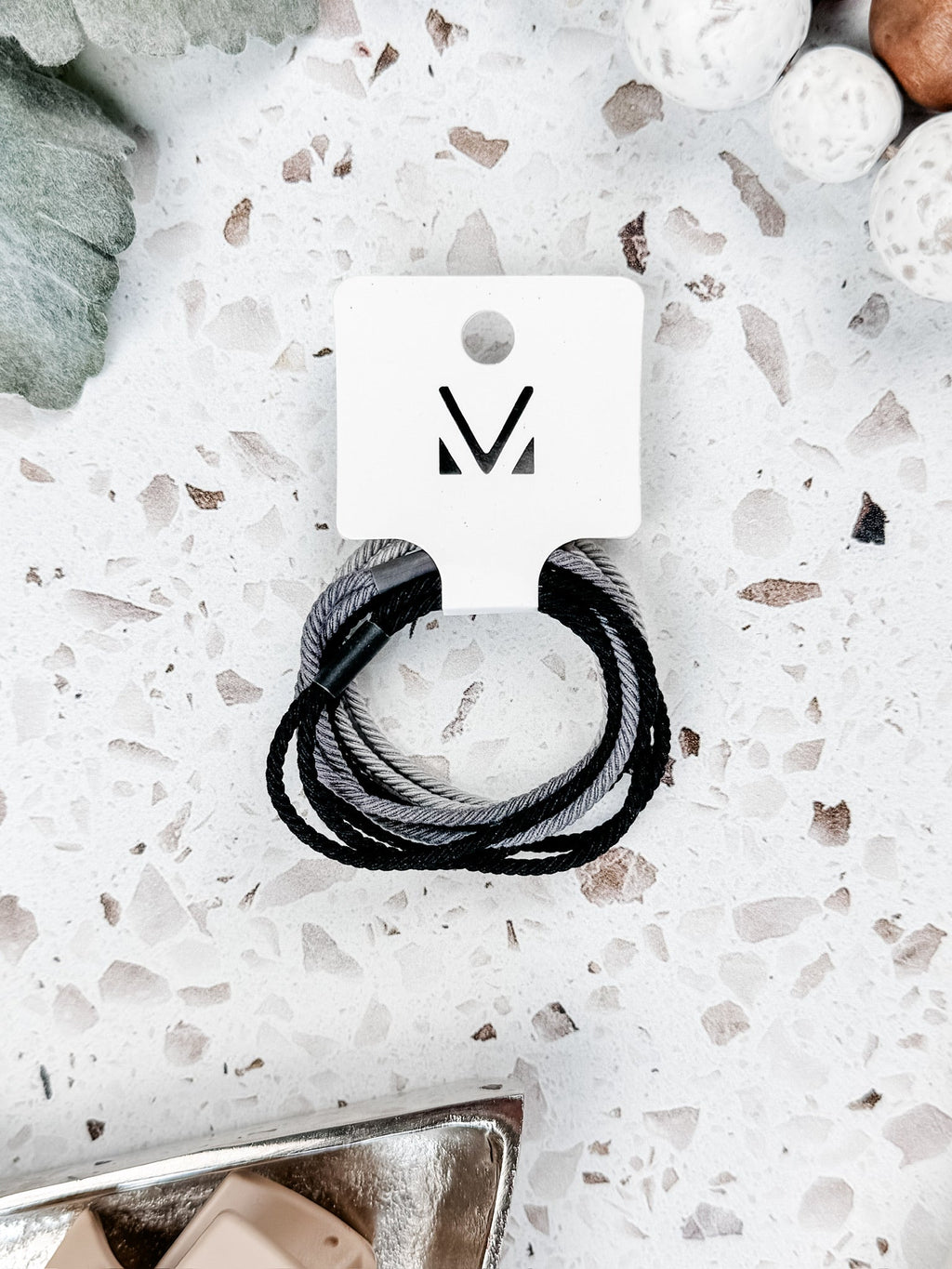 Black and Grey Hair Tie Sets FINAL SALE