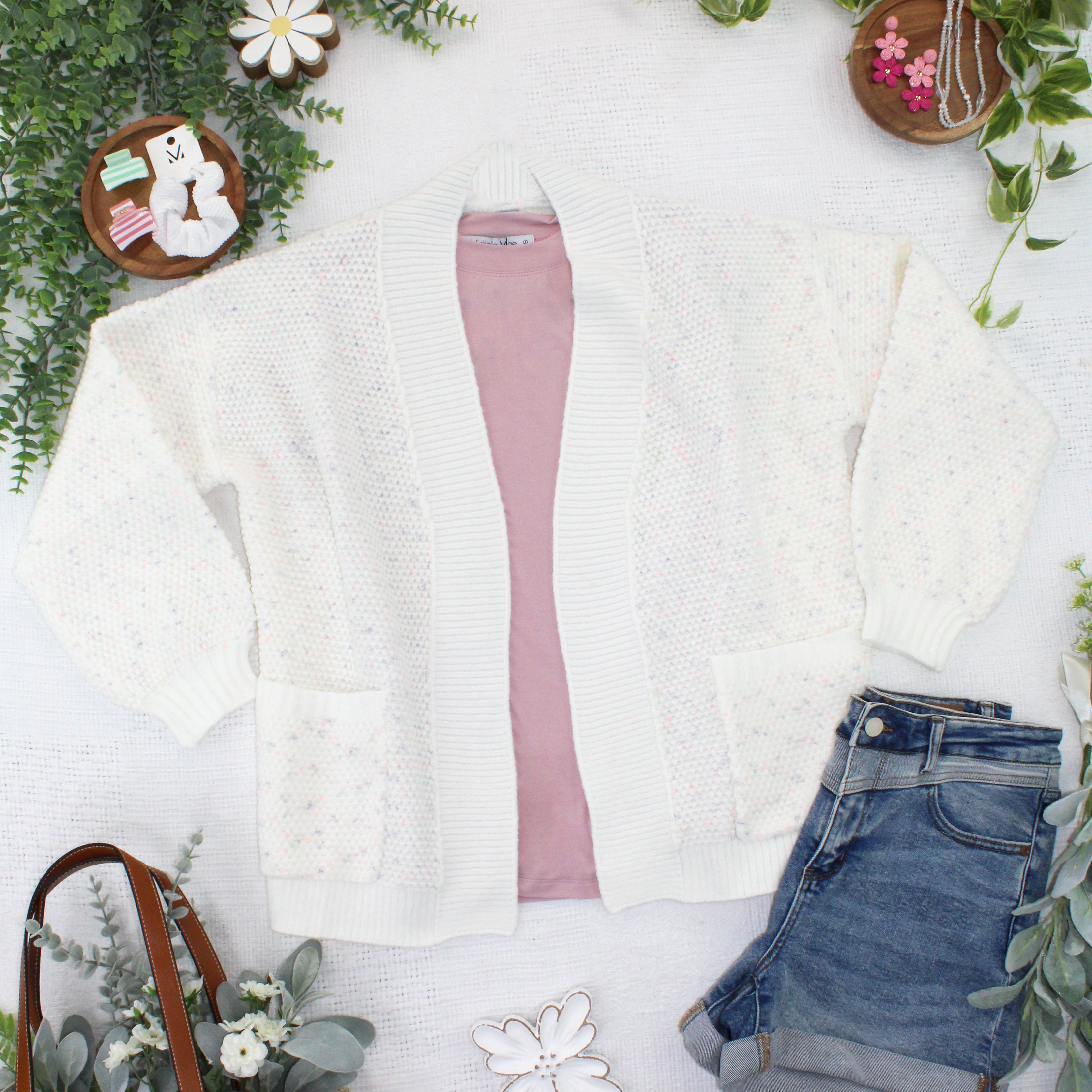 Kinsley Cardigan - Purple, Pink, and Green