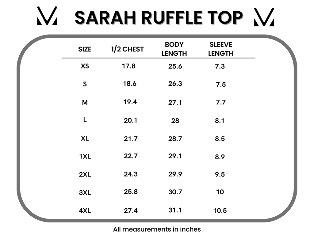 Sarah Ruffle Short Sleeve - White