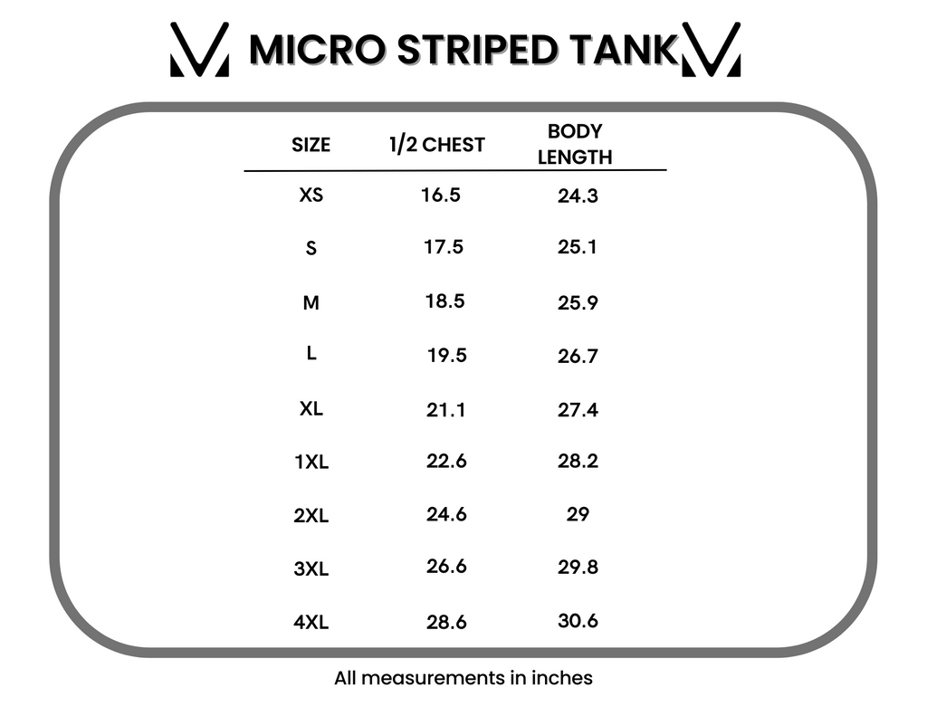 Micro Striped Tank - Red