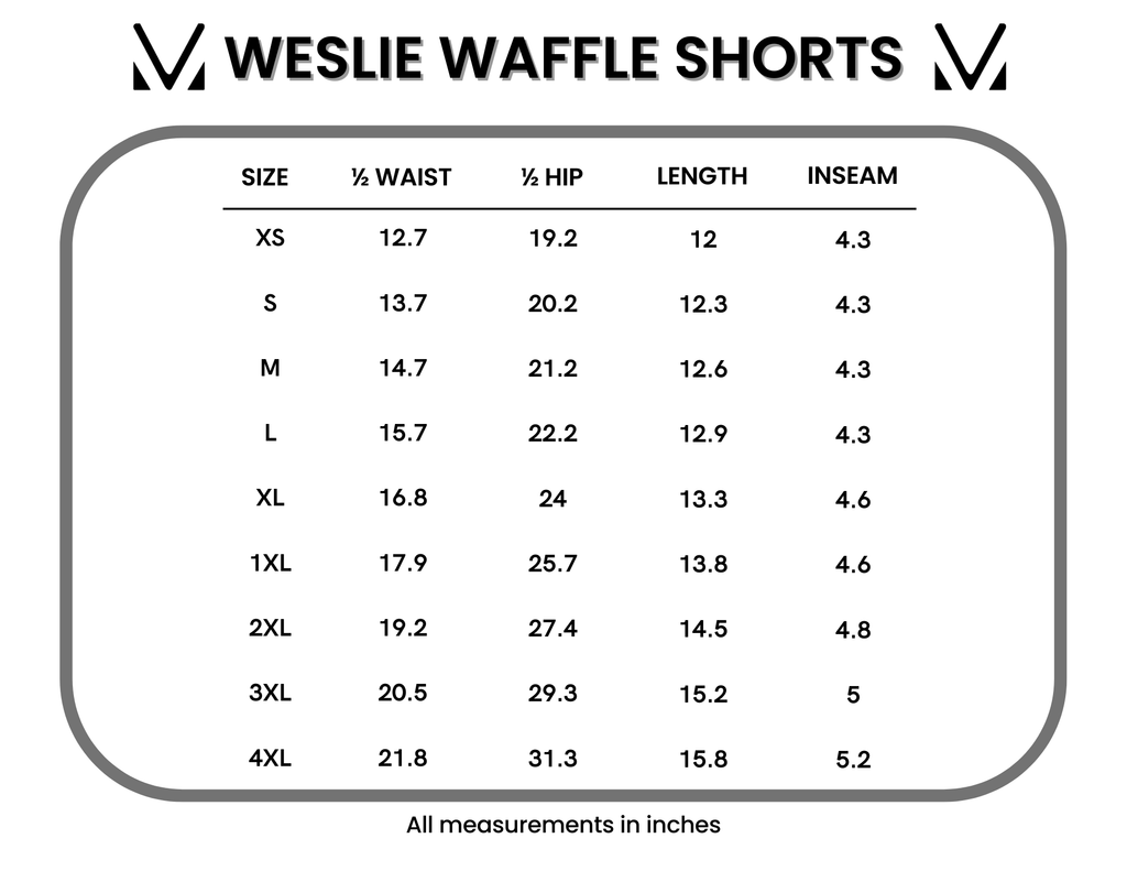 Weslie Waffle Shorts - Black
