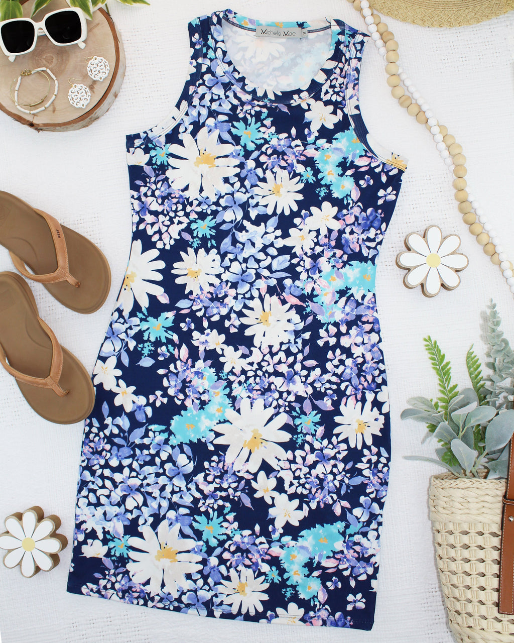 Mariah Ribbed Dress - Daisy Blues
