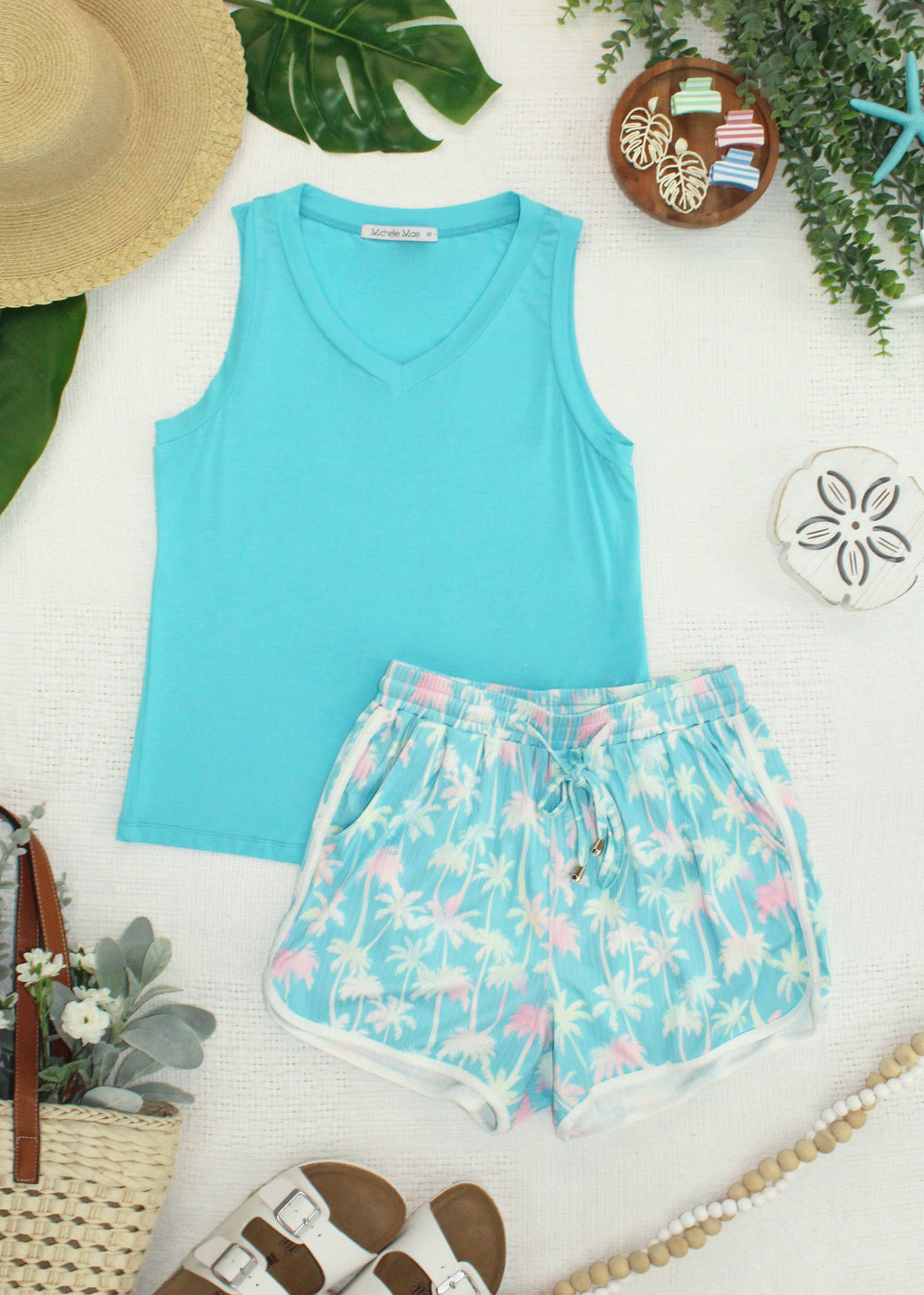 Noelle Tank - Aqua