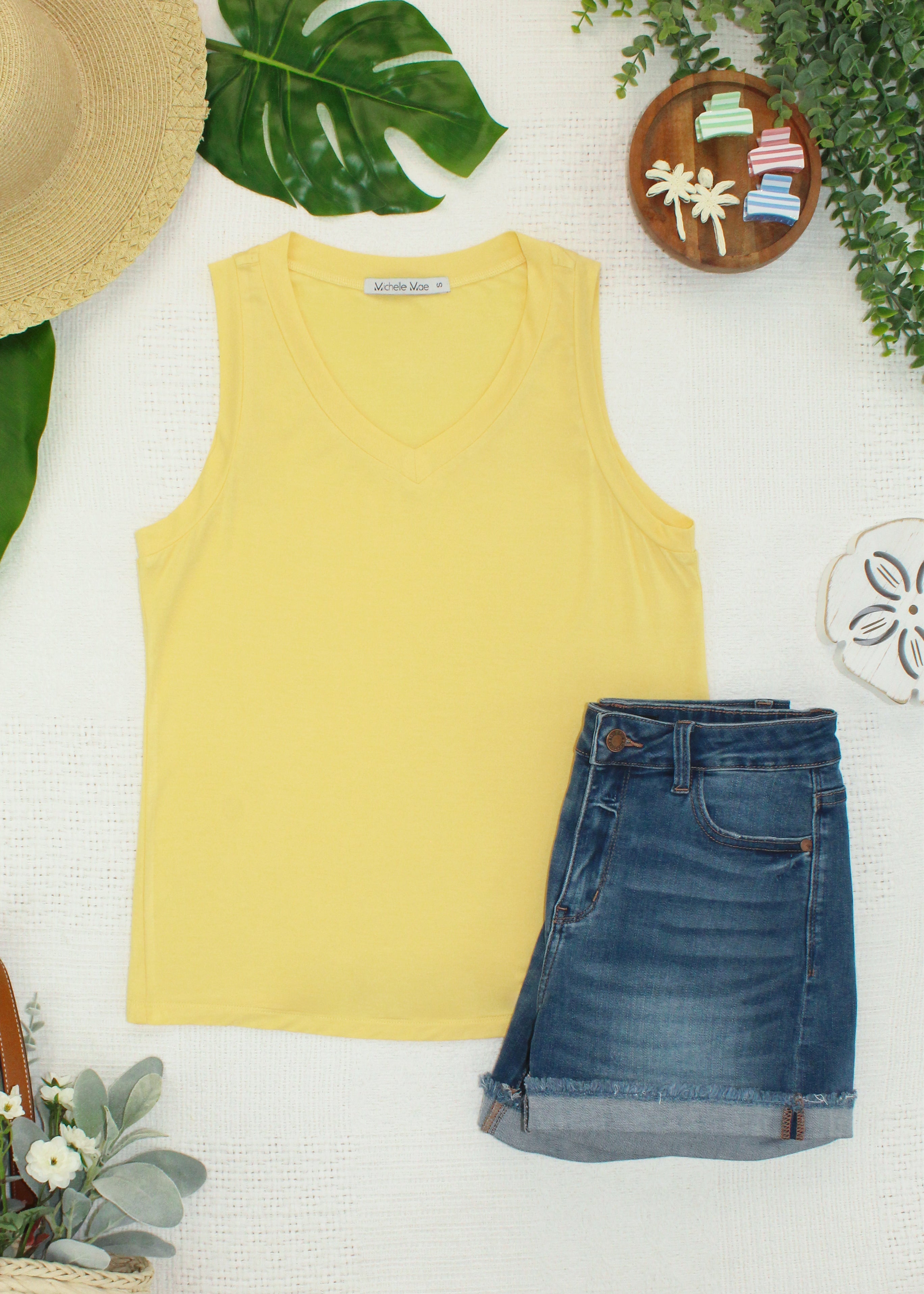 Noelle Tank - Lemon