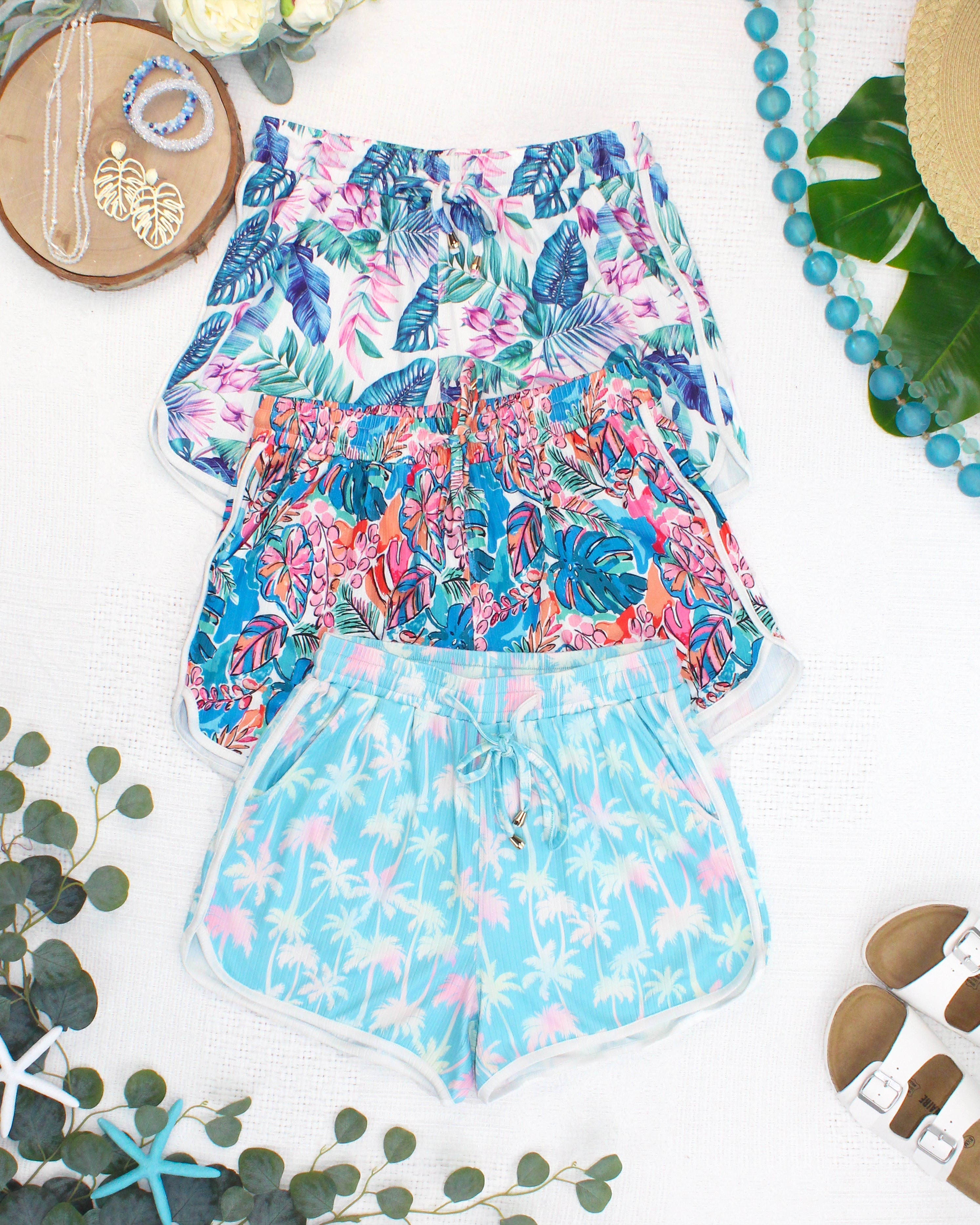 Nova Summer Shorts - Aqua Palm