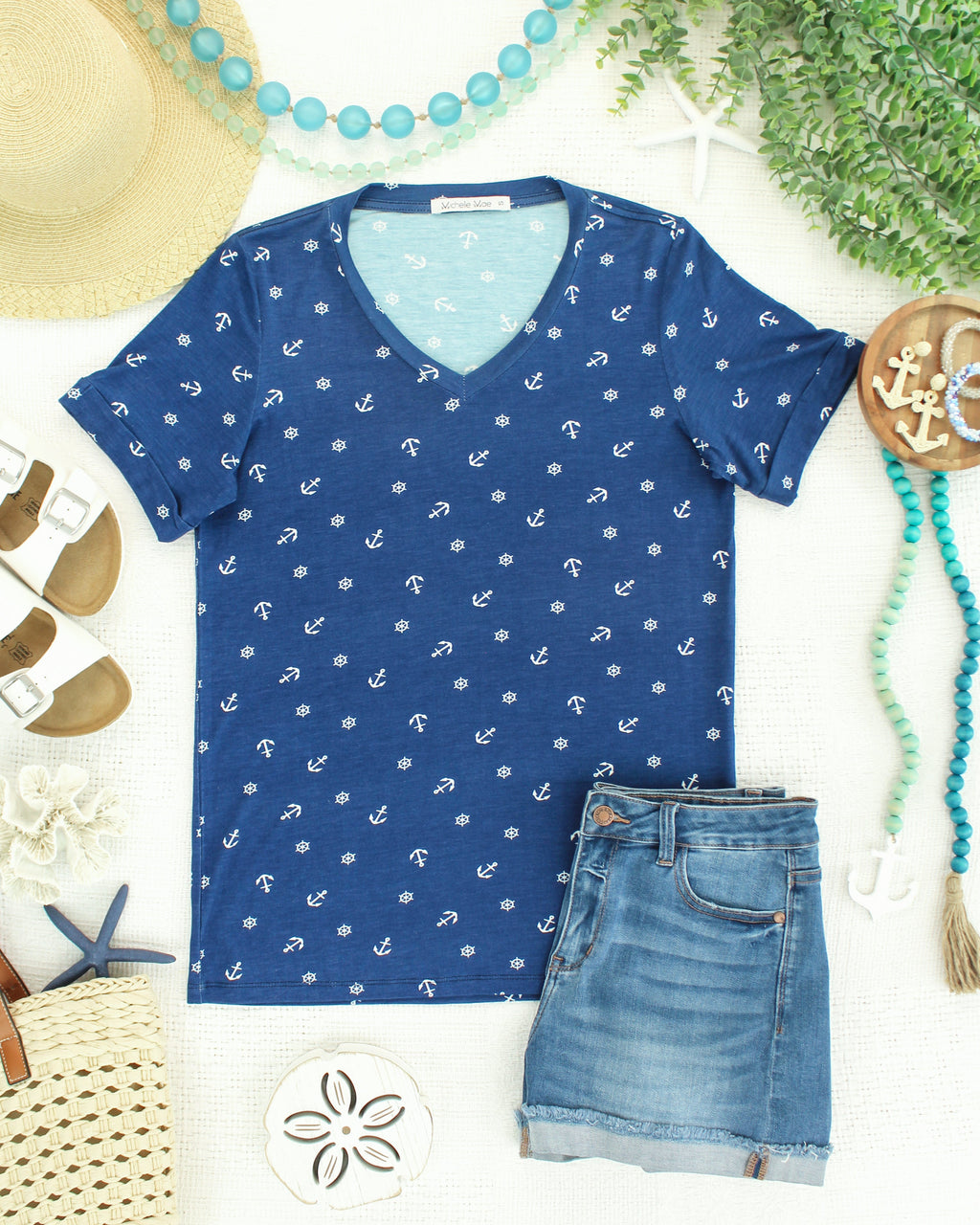 Sophie Top - Nautical Navy