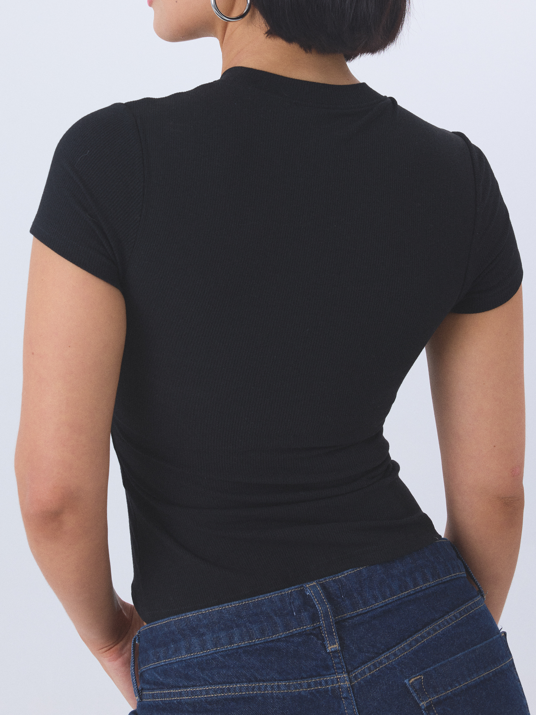 Rya Ribbed Braless T-Shirt