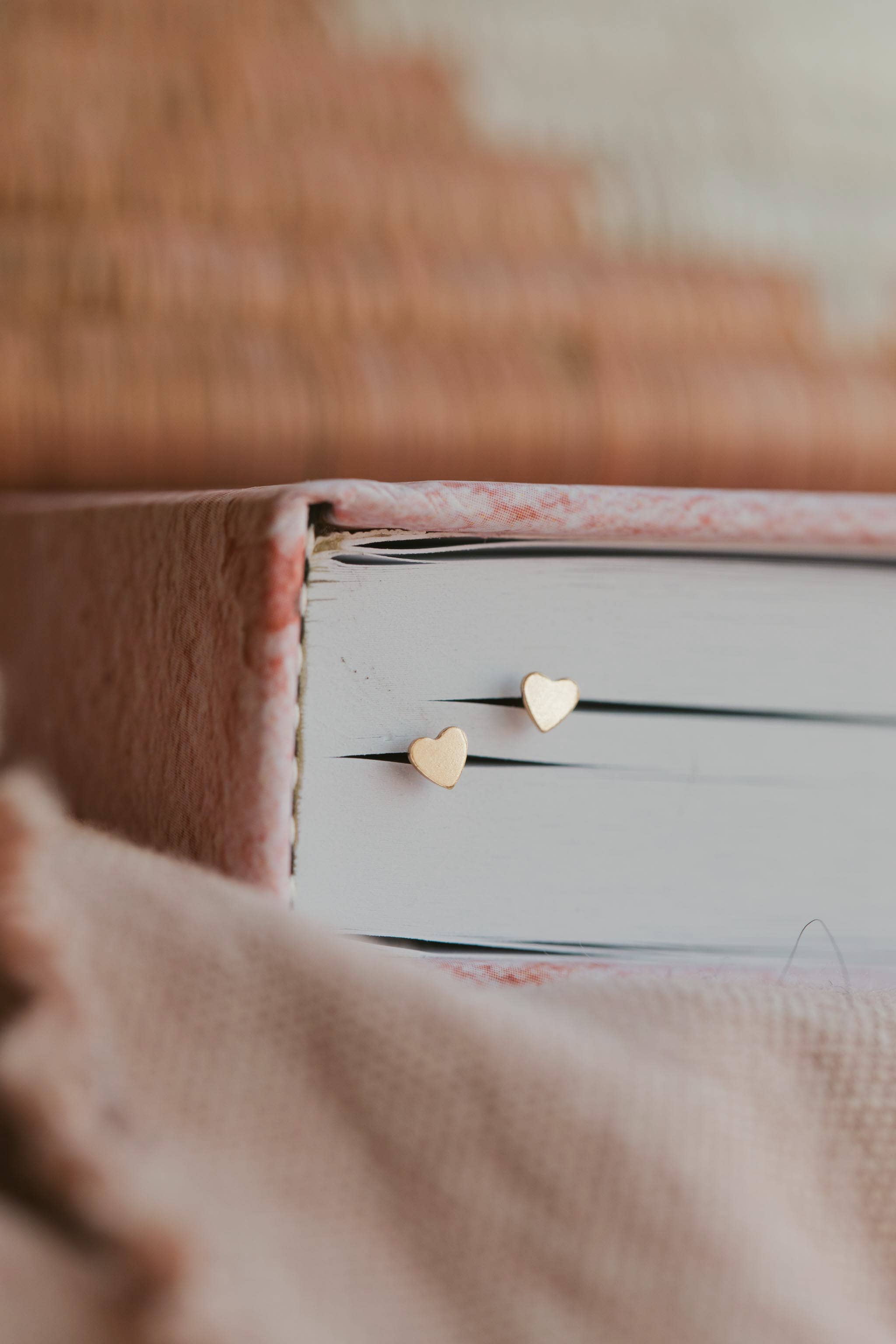 Tiny Heart Studs | 14kt Gold Fill + Sterling Silver