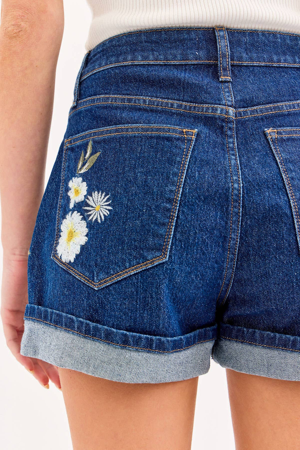 Gwen Embroidered Denim Shorts
