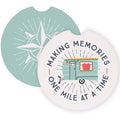 Memories Mile Compass  - Car Coasters