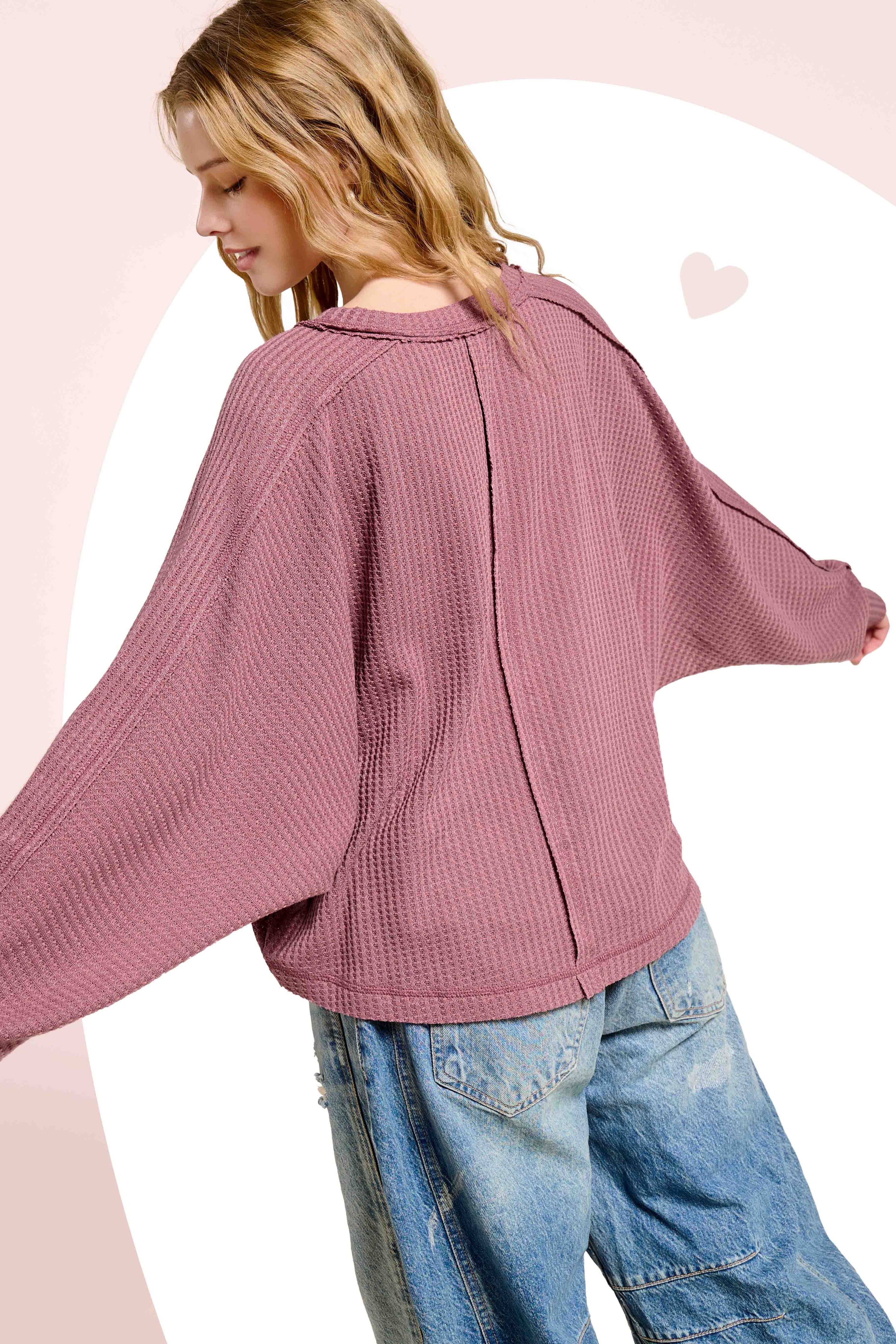Bri Brushed Waffle Top
