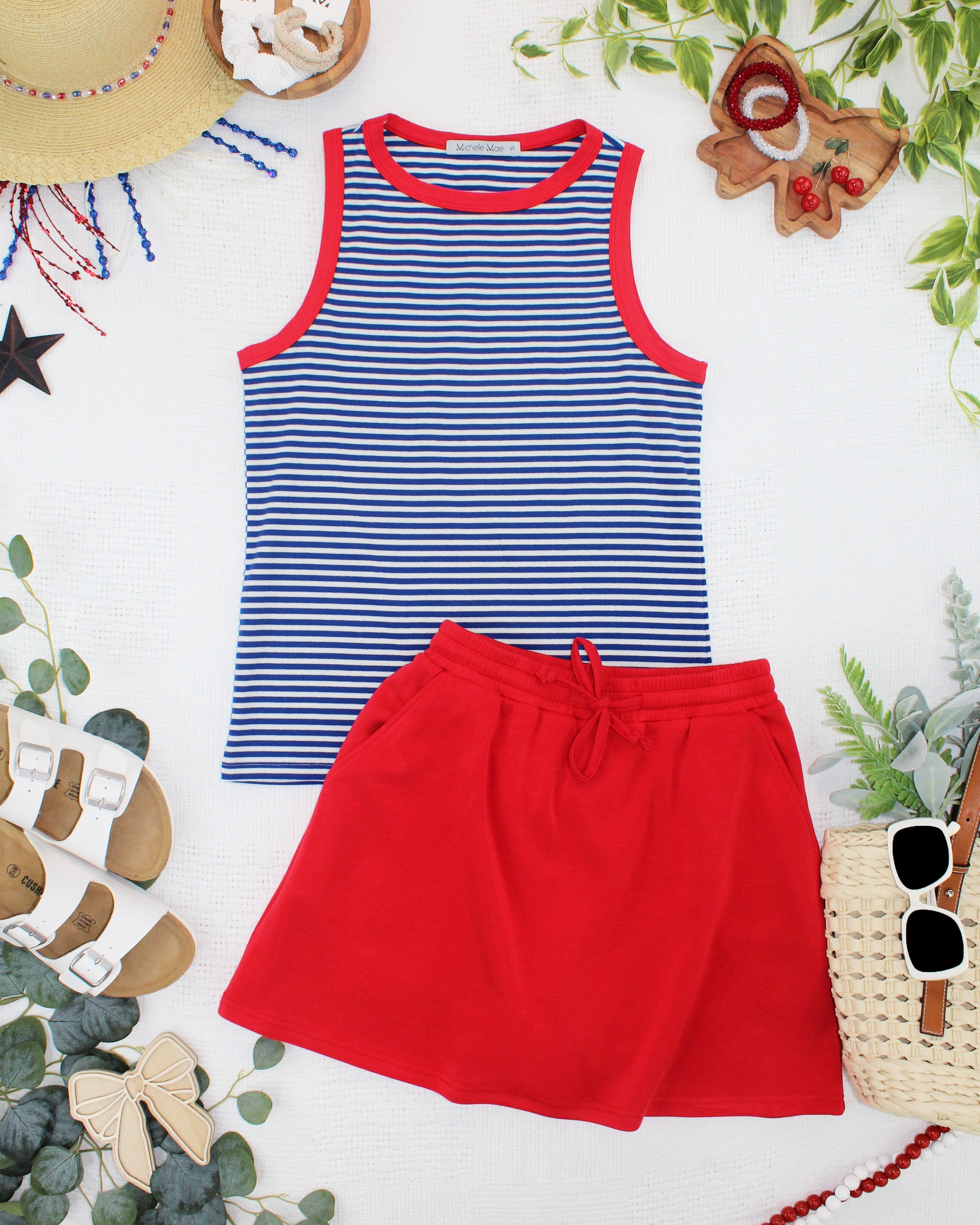 Serena Luxe Skort - Red