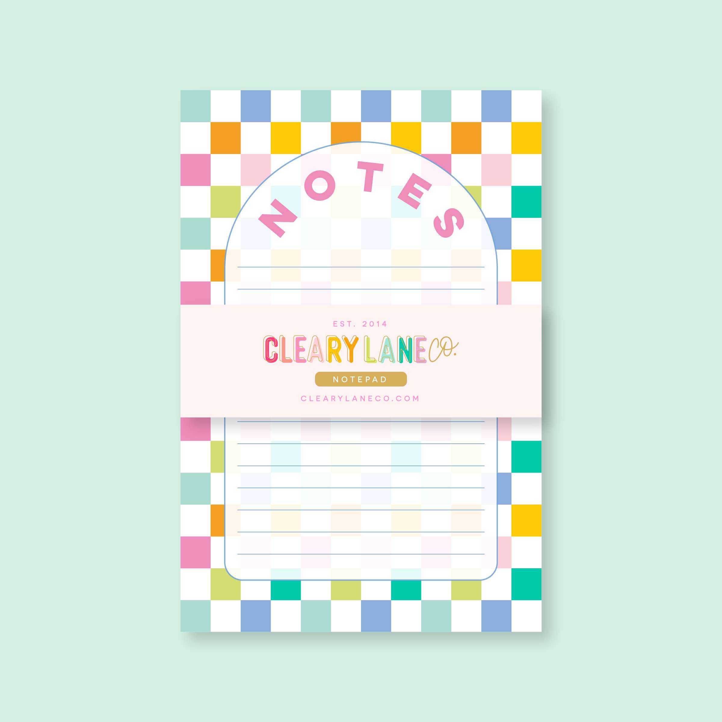 Notepad | 4"x6" | Rainbow Checkers