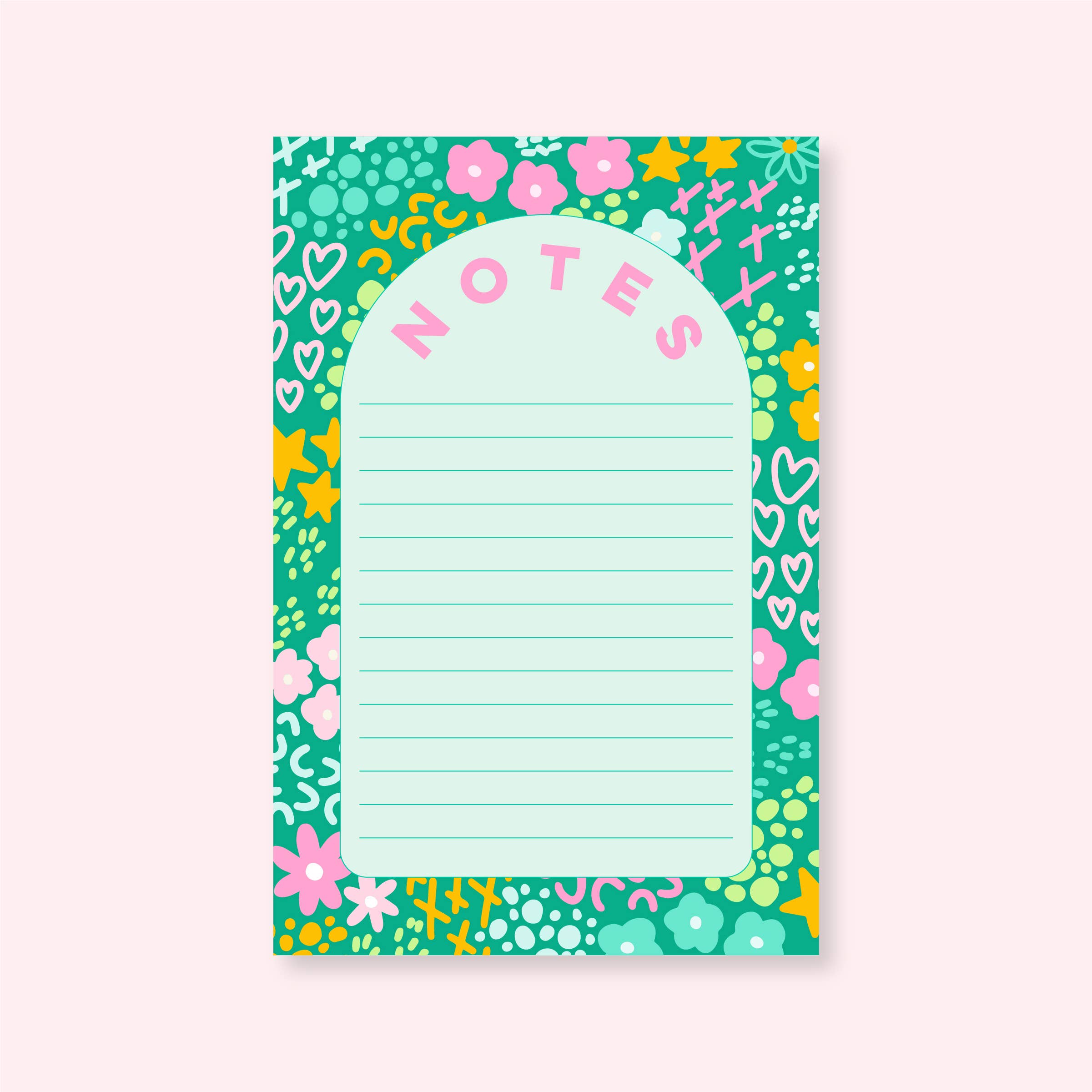 Notepad | 4"x6" | Emerald Rainbow Garden