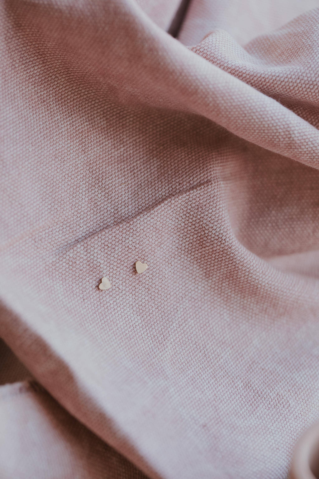 Tiny Heart Studs | 14kt Gold Fill + Sterling Silver