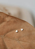 Tiny Heart Studs | 14kt Gold Fill + Sterling Silver