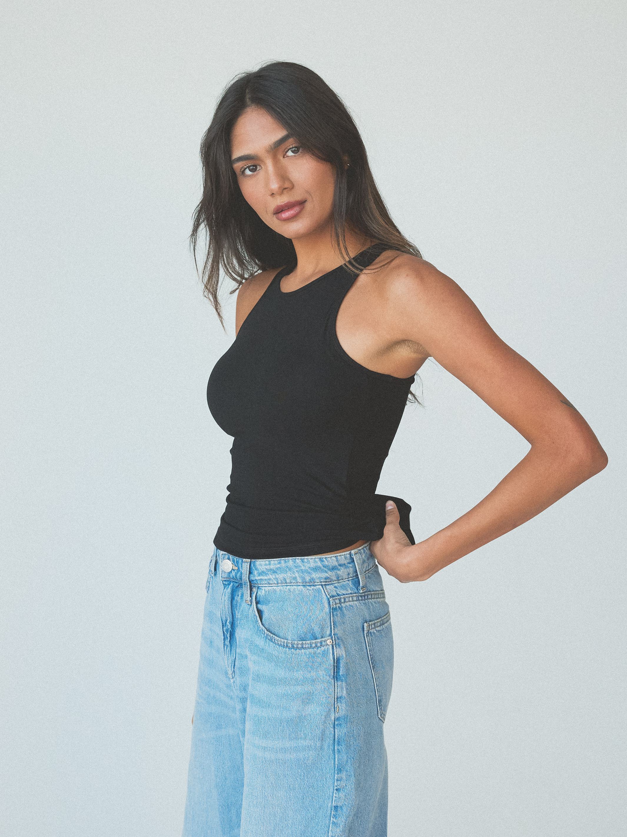Bella Black High Neck Brami