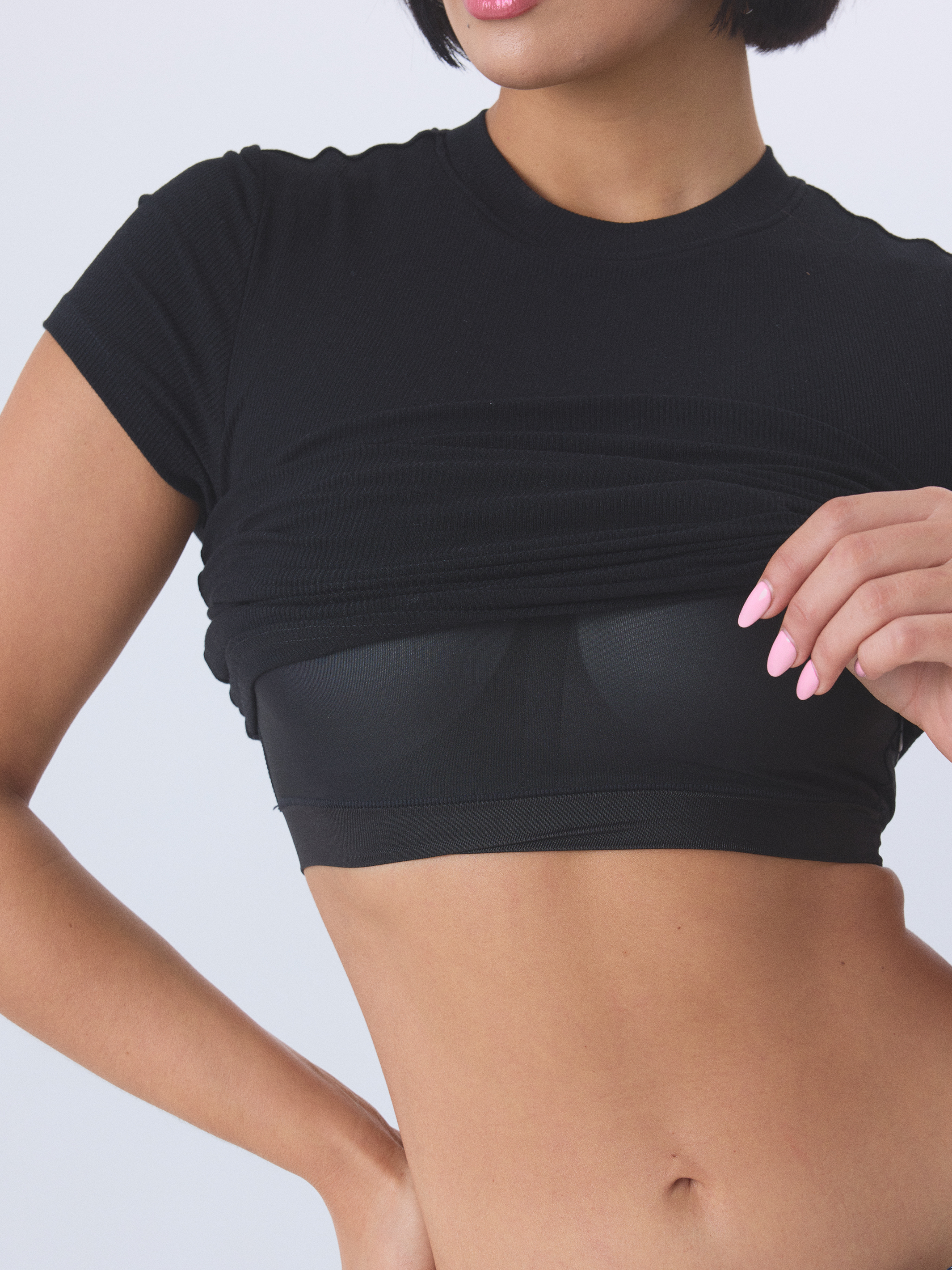 Rya Ribbed Braless T-Shirt