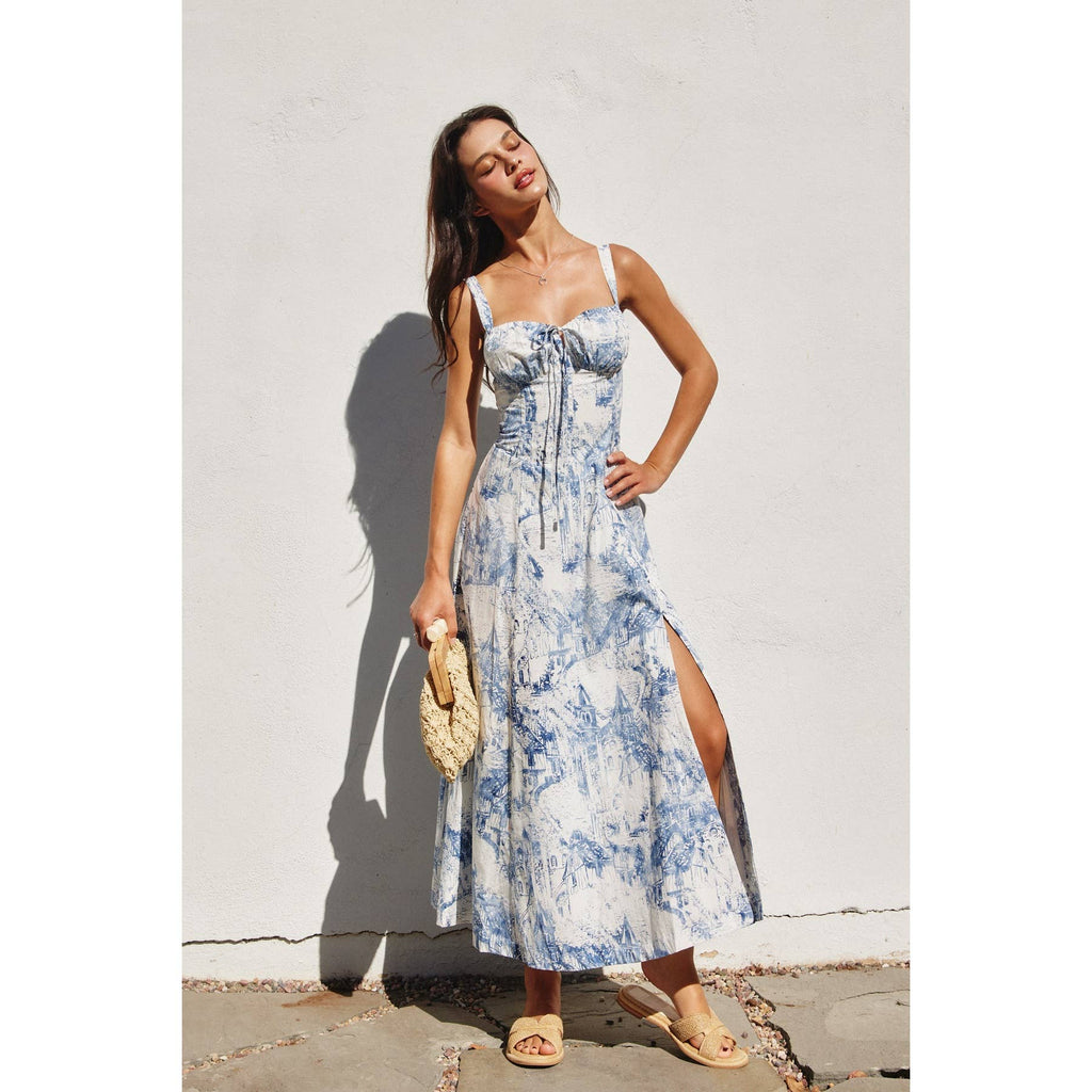 Coastline Corset Sweetheart Dress