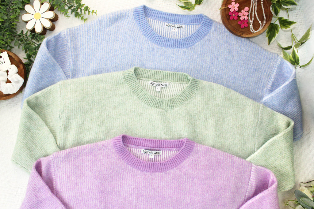 Josie Cozy Crew Sweater - Lavender
