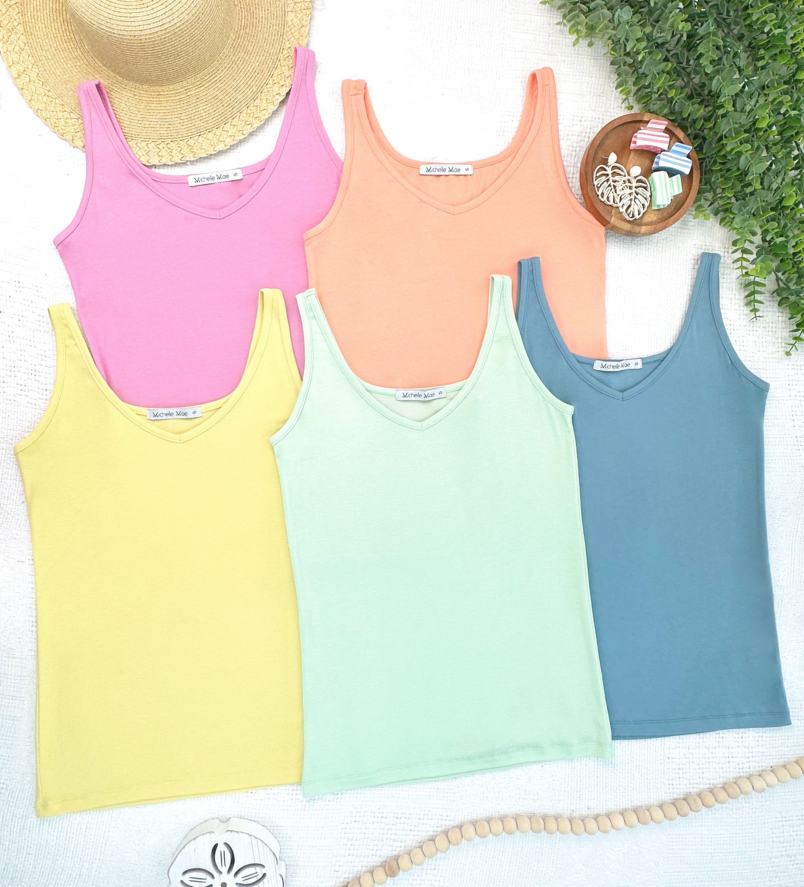 Kennedy Tank - Dusty Blue