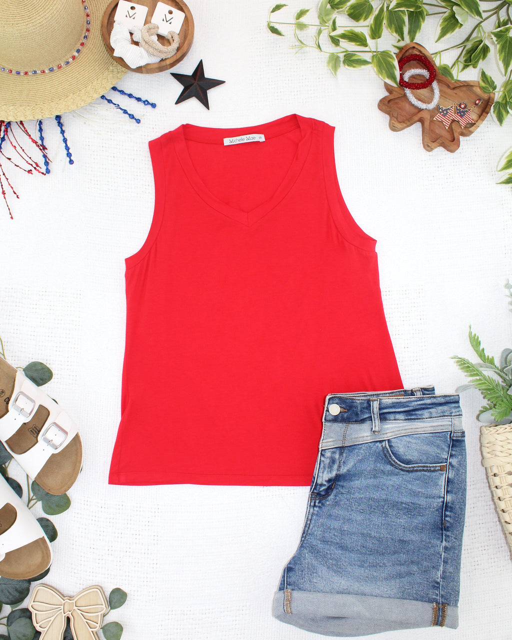 Noelle Tank - Red
