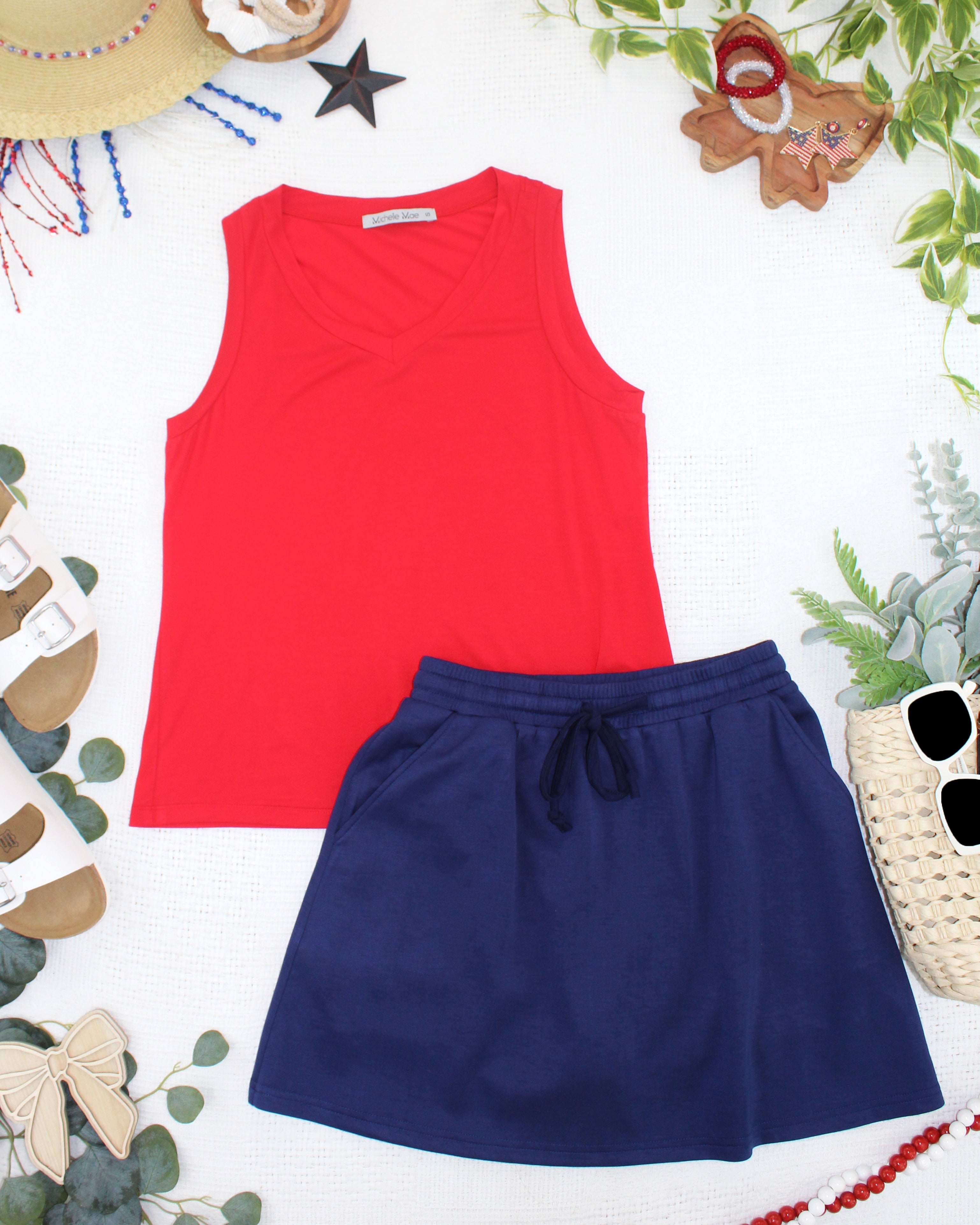 Noelle Tank - Red