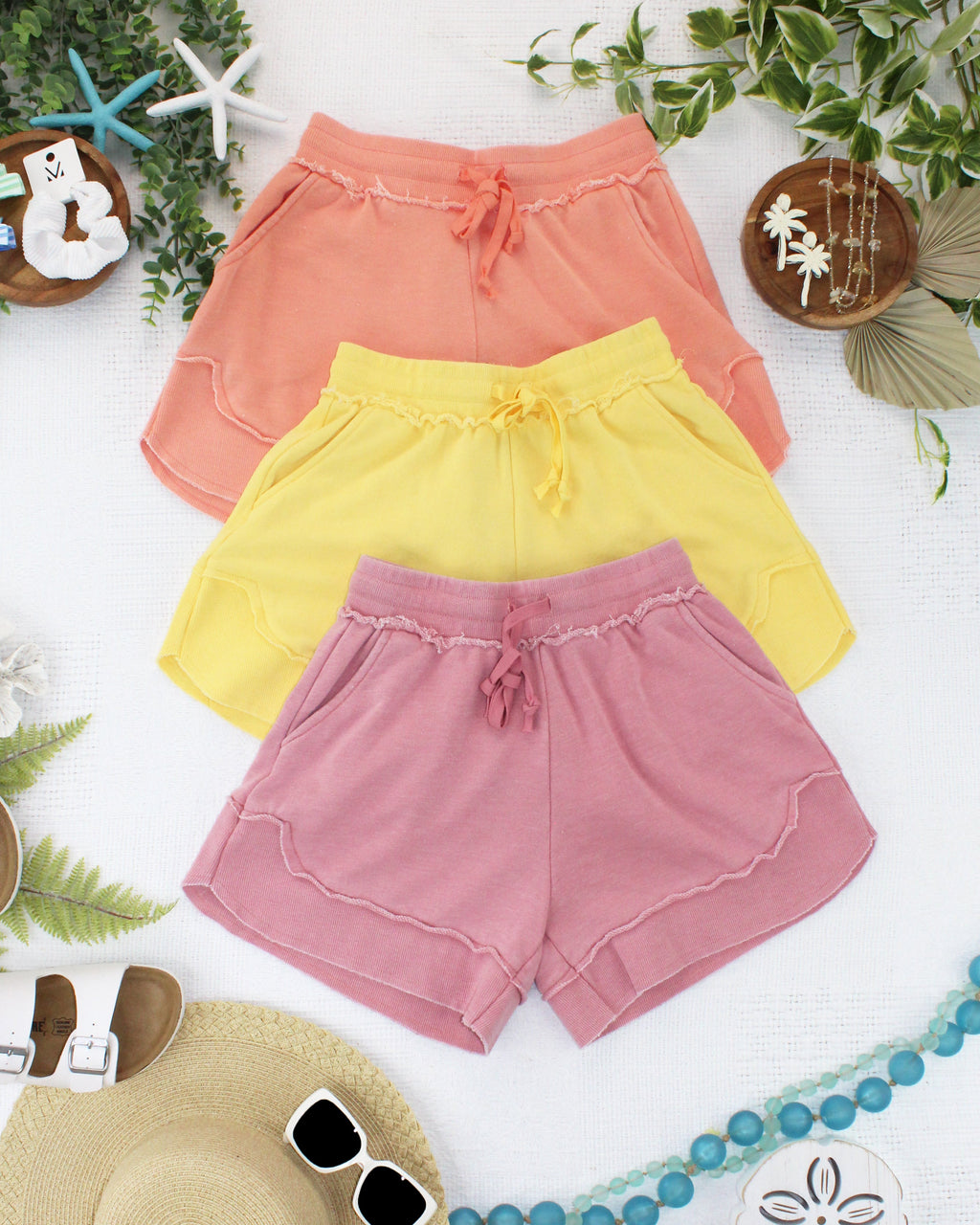 French Terry Stevie Shorts - Lemon