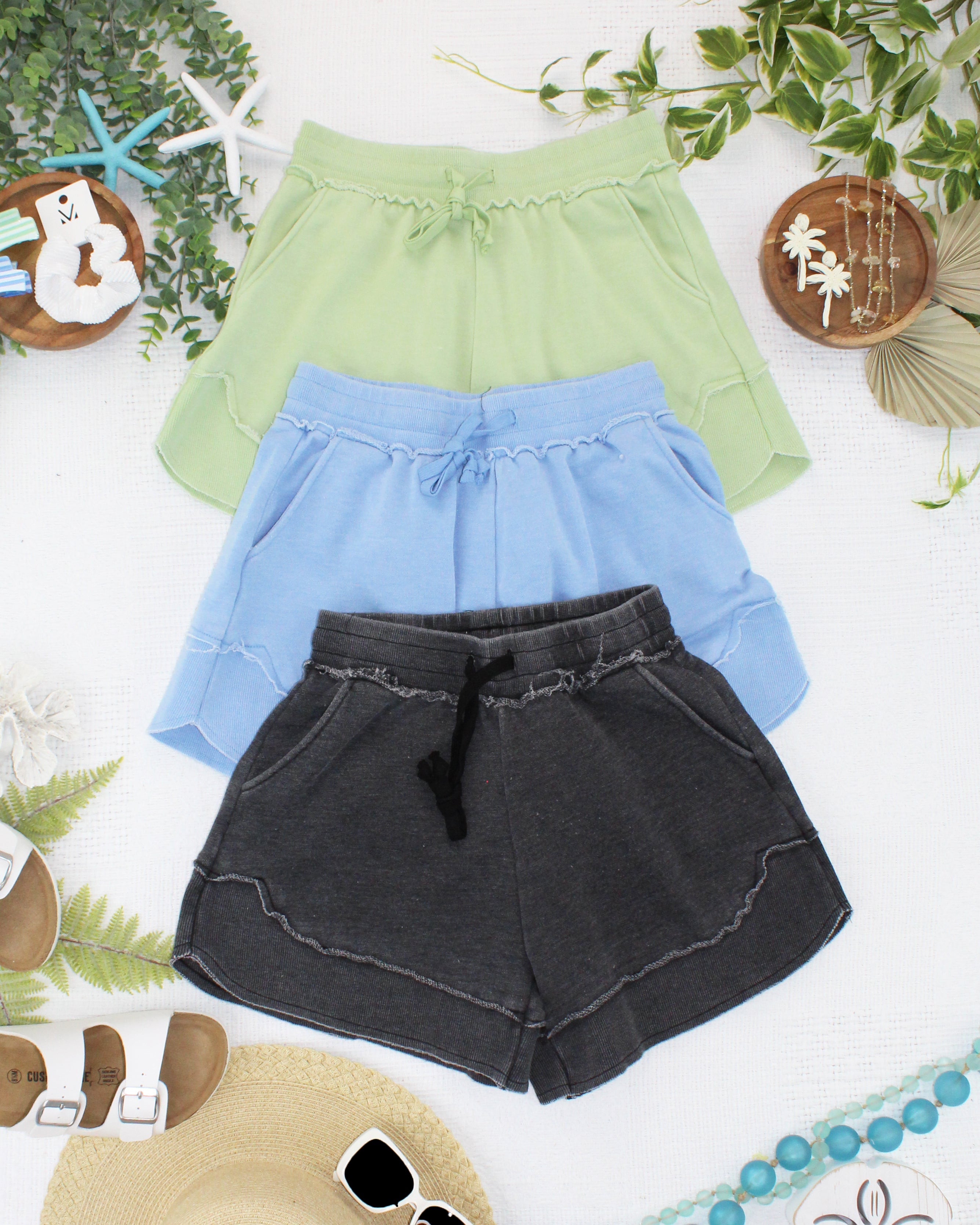 French Terry Stevie Shorts - Black