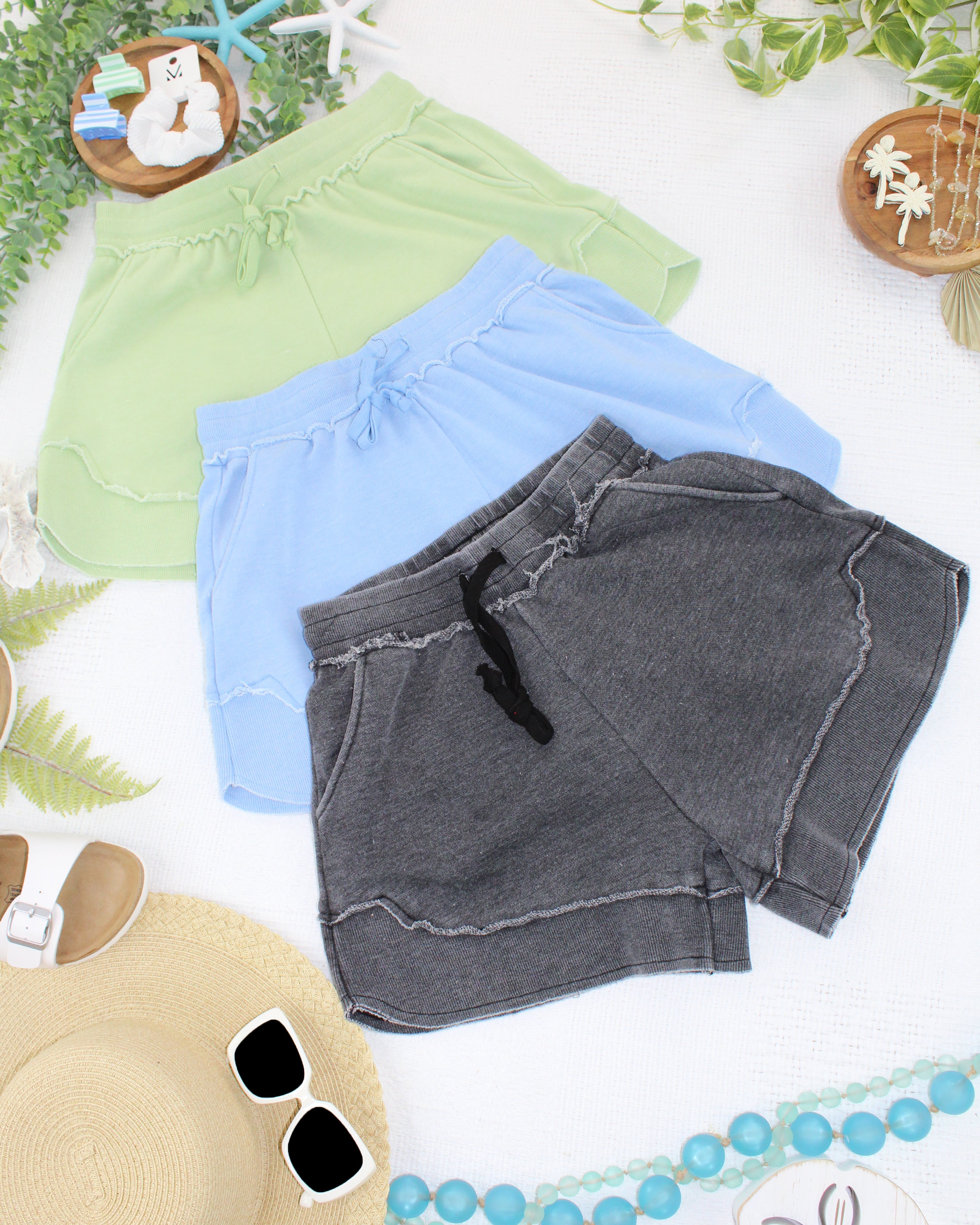 French Terry Stevie Shorts - Black